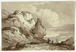 James Robertson Prints: View of Lake with Cliffs in Foreground, n.d. Creator: James Robertson