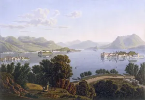 C19th Prints: View of Lake Maggiore and the Borromean Islands