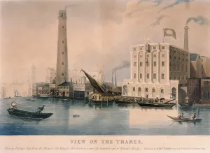 George Hunt Gallery: View of Lambeth, London, 1836. Artist: George Hunt