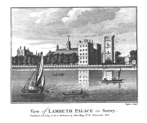 Alex Gallery: View of Lambeth Palace in Surrey. late 18th century. Artist: Taylor