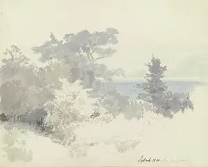 Copyspace Prints: View from Langenhain over the plain, 1840. Creator: Carl Theodor Reiffenstein