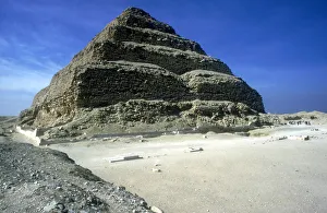 View from the left of Step Pyramid of King Djoser (Zozer), Saqqara, Egypt, 3rd Dynasty View from the left of Step Pyramid of King Djoser (Zozer), Saqqara, Egypt, 3rd Dynasty