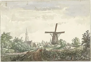 Liender Jacob Van Prints: View of the Leusden road to Amersfoort, 1706-1759. Creator: Jacob van Liender