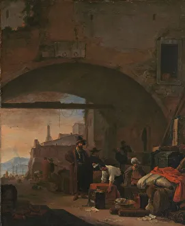 Trunk Prints: View of a Levantine Port, 1640-1677. Creator: Thomas Wijck