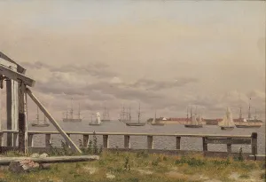 Marine Art Prints: View from the Lime-kilns in Copenhagen, 1825. Creator: CW Eckersberg
