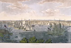 Rotherhithe Prints: View of London, 1801. Artist: Johannes Swertner