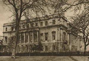 Mansion Prints: A View of London Museum at Lancaster House Through The Green Park Railings, c1935
