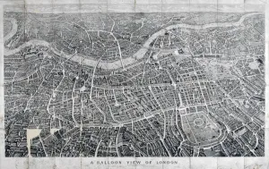 John Henry Prints: View of London from the north as seen from a balloon, 1851