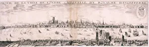 Picart Collection: View of London from the south, 1643. Artist: Hugue Picart
