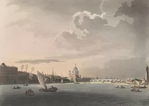 Augustus Charles Gallery: A View of London from the Thames, November 1, 1809. November 1, 1809
