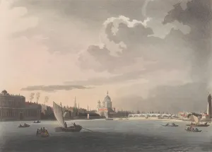 Pauls Cathedral Gallery: A View of London from the Thames, November 1, 1809. November 1, 1809