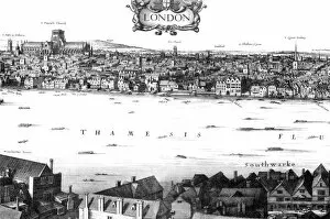 Print Collector12 Collection: View of London and the Thames from South Bank, 17th century (1886). Artist: William Griggs