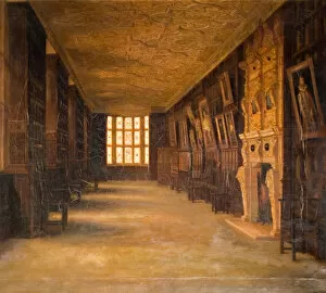 Jacobean Gallery: View Of The Long Gallery At Aston Hall, 1870-1880. Creator: Cecilia C Foster