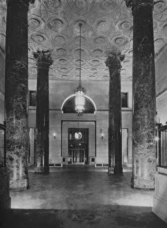 View looking towards the entrance - Banking Room, New York Trust Company, New York, 1922