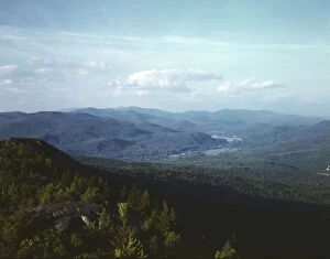 Valley Collection: A view looking northeast from the fire tower manned...Pine Mountain, Gorham vicinity, N.H. 1943