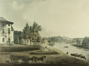 Jukes Francis Prints: A View Looking Up the River Thames to Richmond Bridge, n.d. Creator: Francis Jukes