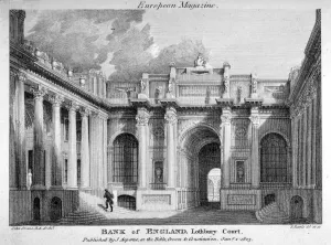 Samuel Rawle Prints: View of Lothbury Court, the Bank of England. City of London, 1803. Artist: Samuel Rawle