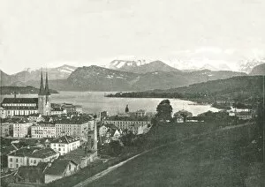 Lucerne Gallery: View of Lucerne and its mountains, Switzerland, 1895. Creator: W &s Ltd