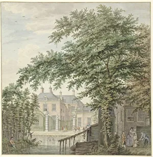 Swans Prints: View of Luxemburg House at Maarssen on the Vecht