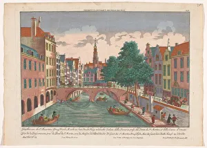 Towpath Prints: View of the Maartensbrug on the Oudegracht in Utrecht, 1742-1801. Creator: Anon