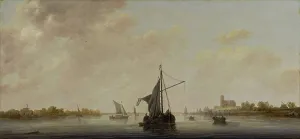Cuyp Aelbert Prints: A View of the Maas at Dordrecht, about 1645-1646. Creator: Aelbert Cuyp