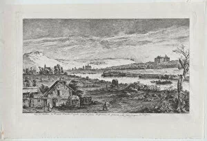 Boisseux Jean Jacques De Collection: View of the Madrid Castle, near Paris, 1764. Creator: Jean-Jacques de Boissieu