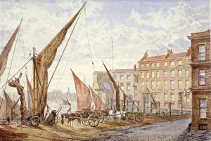 Queenhithe Prints: View of Maidstone Wharf, Queenhithe, City of London, 1865. Artist: Alfred Slocombe