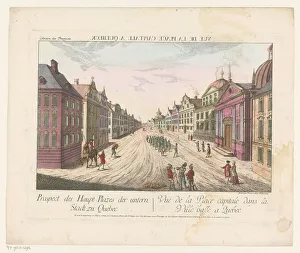Imperial Franciscan Academy Prints: View of the main street in Québec, 1755-1779. Creator: Franz Xavier Habermann