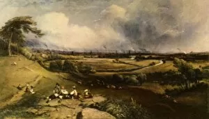 Manchester Collection: View of Manchester from Higher Broughton, 1835, (1943). Creator: William Wyld