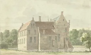 Pronk Cornelis Prints: View of the manor house at Rhaan near Hellendoorn