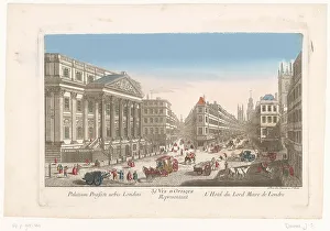 Daumont Jean Francois Prints: View of the Mansion House in London, 1745-1775. Creator: Anon