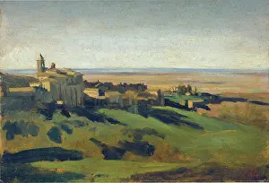 Horizon Prints: View of Marino in the Alban Mountains in the Early Morning