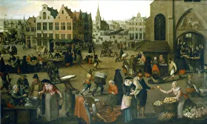 Market Place Prints: View of a market place, c1570-1603. Artist: Hendrick van Steenwijck the Elder
