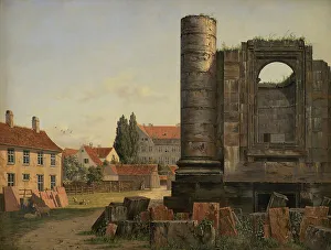 Copenhagen Kobenhavn Denmark Prints: View of Marmorpladsen withe Ruins of the Uncompleted Frederik's Church in Copenhagen