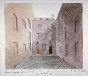 Grim Gallery: View of Marshalsea Prison on Borough High Street, Southwark, London, 1832. Artist