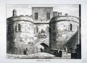 View of the Martin Tower, Tower of London, c1800