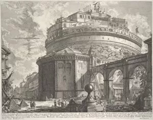Emperor Hadrian Gallery: View of the Mausoleum of the Emperor Hadrian (now called Castel S. Angelo)... ca. 1756