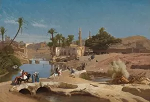 Minarets Gallery: View of Medinet El-Fayoum, c. 1868/1870. Creator: Jean-Leon Gerome