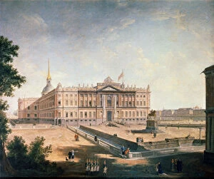 Alexeev Collection: View of the Michael Palace and the Connetable Square, St Petersburg, c1800