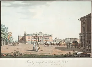 State History Museum Gallery: View of the Michael Palace and the Connetable Square in St. Petersburg, 1800. Artist: Paterssen