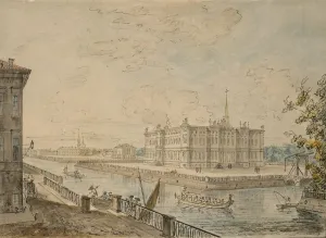 Alexeyev Prints: View of the Michael Palace in Saint Petersburg