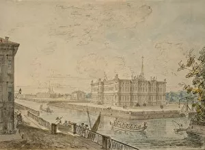 View of the Michael Palace in Saint Petersburg, 1799-1800. Artist: Alexeyev, Fyodor Yakovlevich (1753-1824)