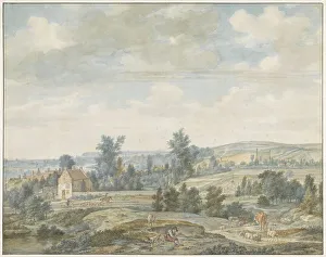 Schouman Aert Van Prints: View of Middachten and Animals, 1776. Creator: Aert Schouman