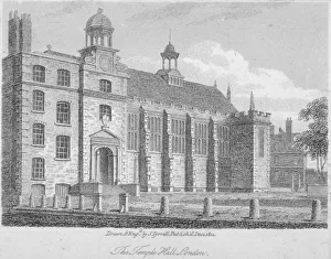Tyrrell Prints: View of Middle Temple Hall from the north-east, Middle Temple, City of London, 1812