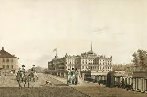 View of the Mikhailovsky Palace, 1804. Artist: Lory, Gabriel Ludwig, the Elder (1763-1840)