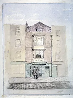 View of Miltons house in Barbican, City of London, 1864. Artist: J Benny