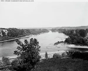 River Mississippi Prints: View down the Mississippi from Fort Snelling