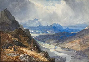 Heightened With White Prints: A View from Moel Cynwich: Looking Over the Vale of Afon Mawddach and Toward Cader Idris, c