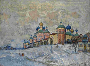 View of a Monastery, 1933. Artist: Gorbatov, Konstantin Ivanovich (1876-1945) View of a Monastery, 1933. Artist: Gorbatov, Konstantin Ivanovich (1876-1945)