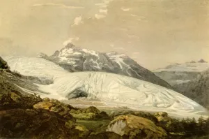 Franks Prints: View of Mont Furka with the Rhone Glacier, c1770, (1946). Creator: William Pars